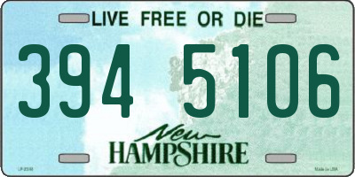 NH license plate 3945106