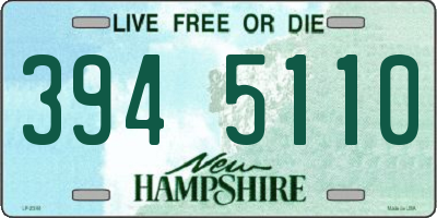 NH license plate 3945110
