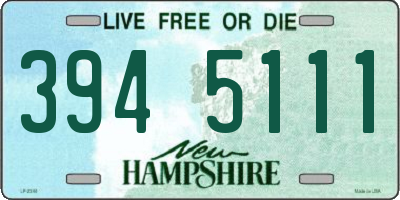 NH license plate 3945111