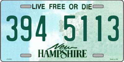 NH license plate 3945113