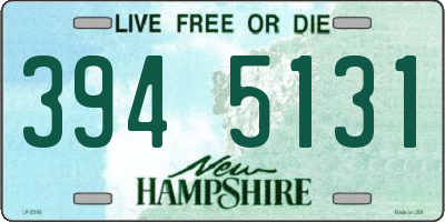 NH license plate 3945131