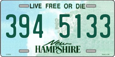 NH license plate 3945133