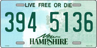 NH license plate 3945136