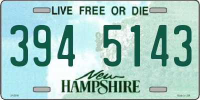 NH license plate 3945143