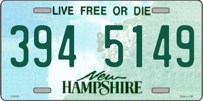 NH license plate 3945149