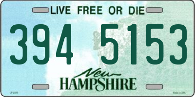 NH license plate 3945153