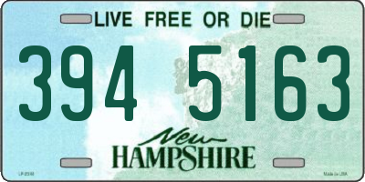 NH license plate 3945163