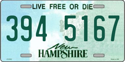 NH license plate 3945167