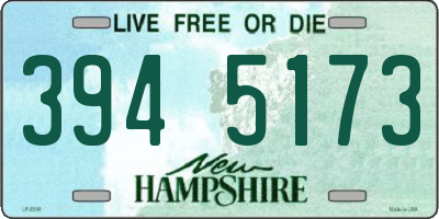 NH license plate 3945173