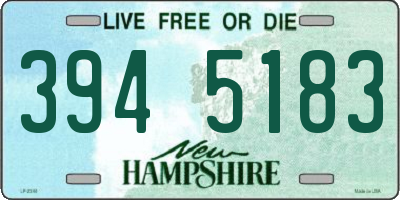 NH license plate 3945183