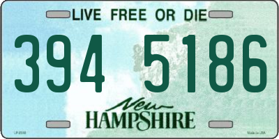 NH license plate 3945186