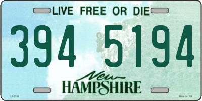 NH license plate 3945194