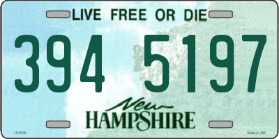 NH license plate 3945197