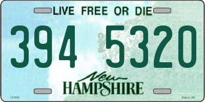 NH license plate 3945320