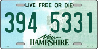 NH license plate 3945331