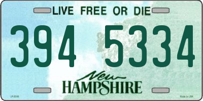 NH license plate 3945334