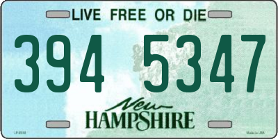 NH license plate 3945347