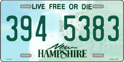 NH license plate 3945383