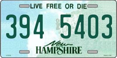 NH license plate 3945403