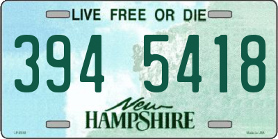 NH license plate 3945418