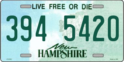 NH license plate 3945420