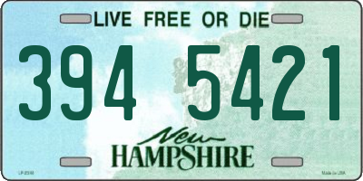 NH license plate 3945421