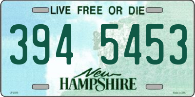 NH license plate 3945453