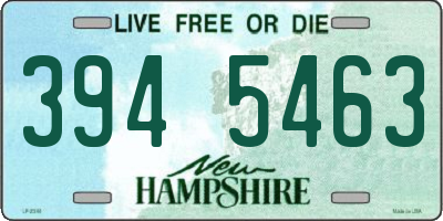 NH license plate 3945463