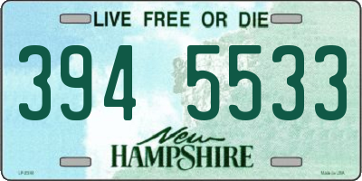 NH license plate 3945533
