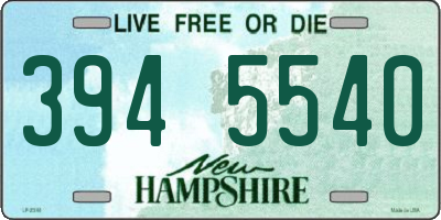 NH license plate 3945540
