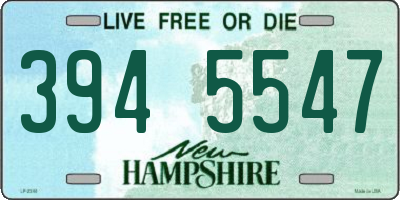 NH license plate 3945547