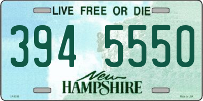 NH license plate 3945550