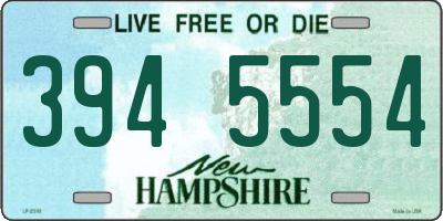 NH license plate 3945554