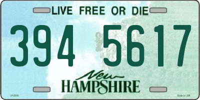 NH license plate 3945617