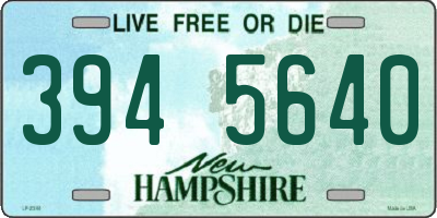 NH license plate 3945640