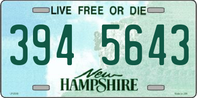 NH license plate 3945643