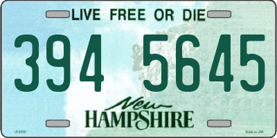 NH license plate 3945645