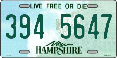 NH license plate 3945647
