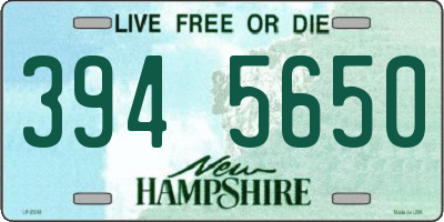 NH license plate 3945650