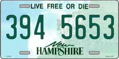 NH license plate 3945653
