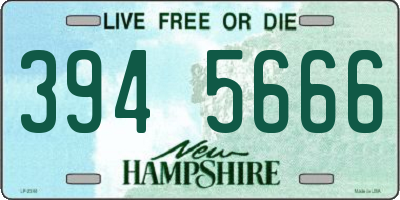 NH license plate 3945666