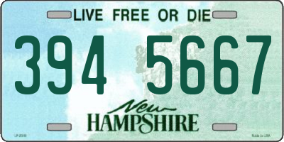 NH license plate 3945667
