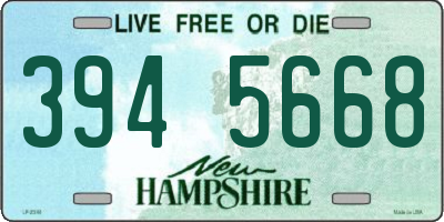 NH license plate 3945668