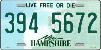 NH license plate 3945672