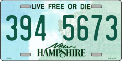 NH license plate 3945673