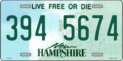 NH license plate 3945674