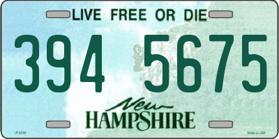 NH license plate 3945675