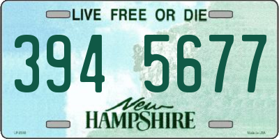NH license plate 3945677
