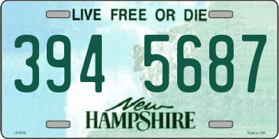 NH license plate 3945687