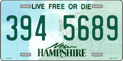 NH license plate 3945689